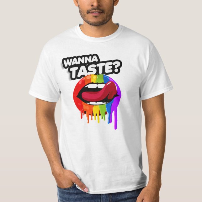 WANNA GESTASTET DEN RAINBOW T-Shirt (Vorderseite)