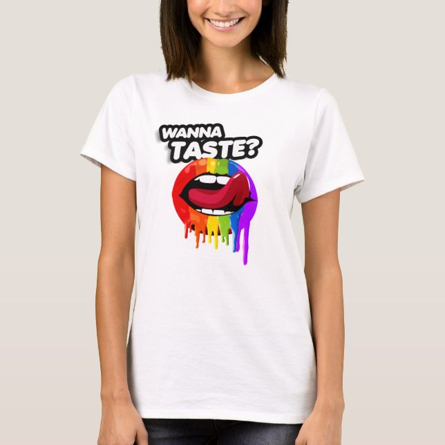 WANNA GESTASTET DEN RAINBOW T-Shirt (Vorderseite)