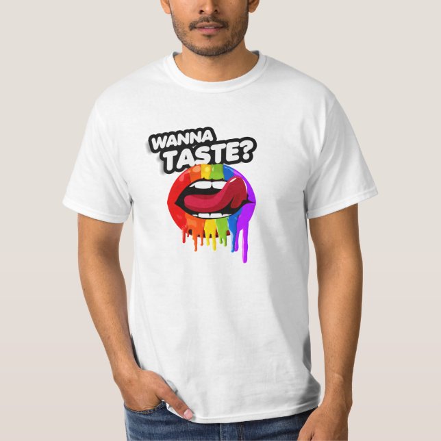 WANNA GESTASTET DEN RAINBOW T-Shirt (Vorderseite)