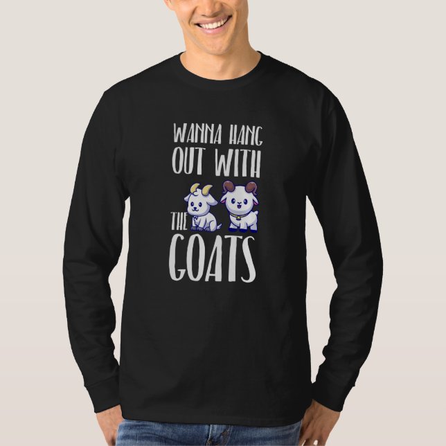 wanna hang out with the goats goats Premium T-Shirt (Vorderseite)