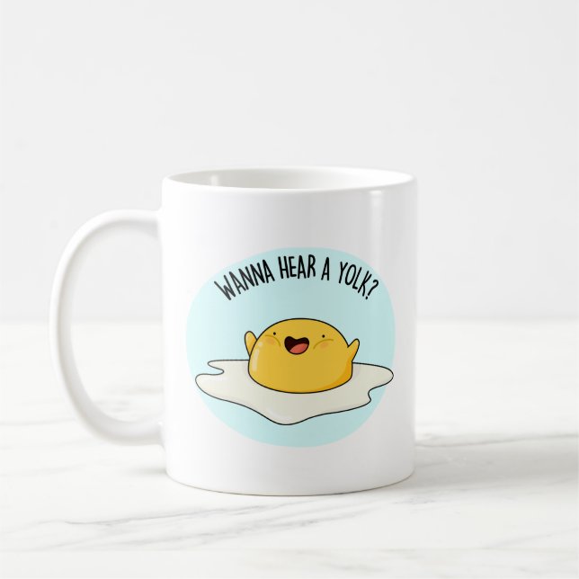 Wanna Hear A Yolk Funny Egg Joke Pub Kaffeetasse (Links)
