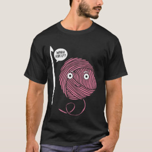 Wanna Hook Up Funny Yarn Crochet Enthusiasten Croc T-Shirt
