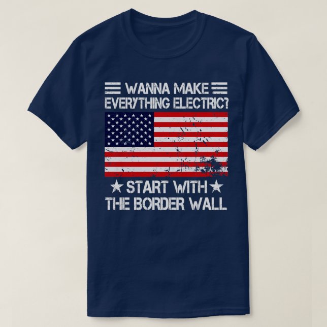 Wanna machen alles elektrisch starten mit dem Bord T-Shirt (Design vorne)