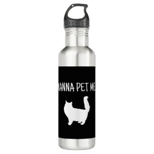 Wanna Pet Me Cat Edelstahlflasche
