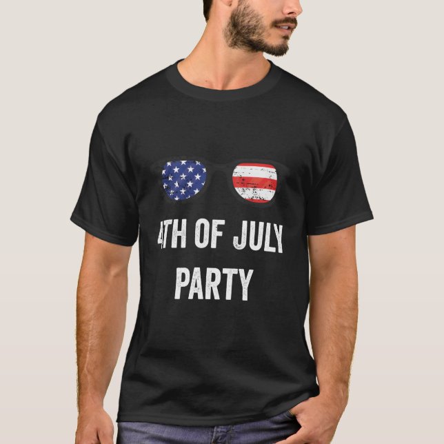 Wanna Py 4. Juli Feuerwerk Patriotische Amerikaner T-Shirt (Vorderseite)