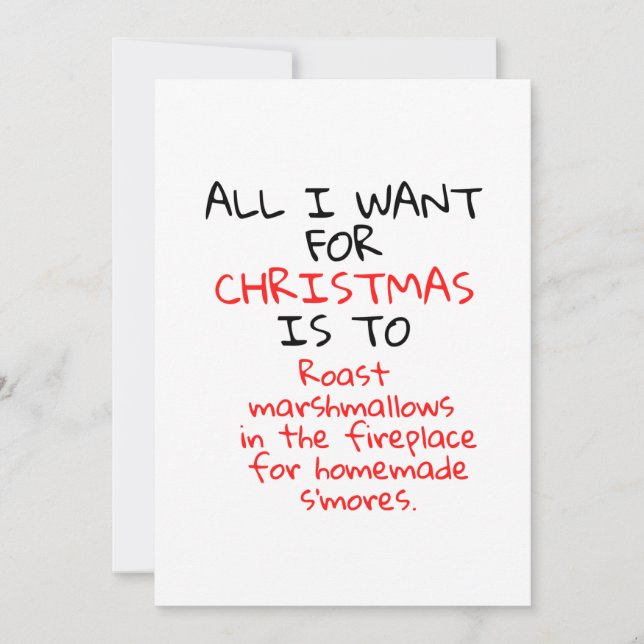 WANNA ROAST MARSHMALLOWS IM KAMIN SAVE THE DATE (Vorderseite)