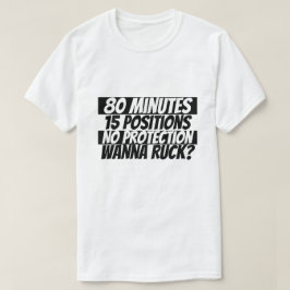 Wanna Ruck Rugby Spaß Schwarz-weiß T-Shirt