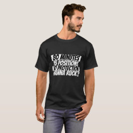 Wanna Ruck Rugby Spaß Schwarz-weiß T-Shirt