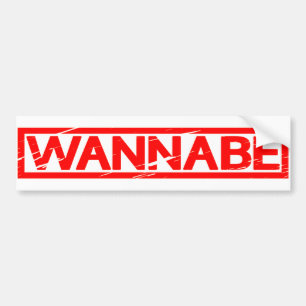 Wannabe Briefmarke Autoaufkleber