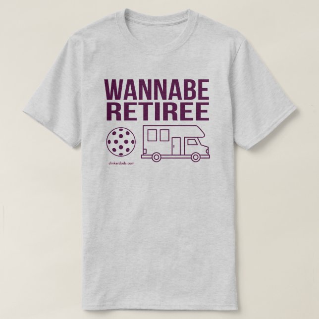 "Wannabe-Rentner" Pickleball Shirt (Design vorne)