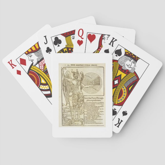 Wanne, der universelle Gott und die Elemente er Spielkarten (Rückseite)