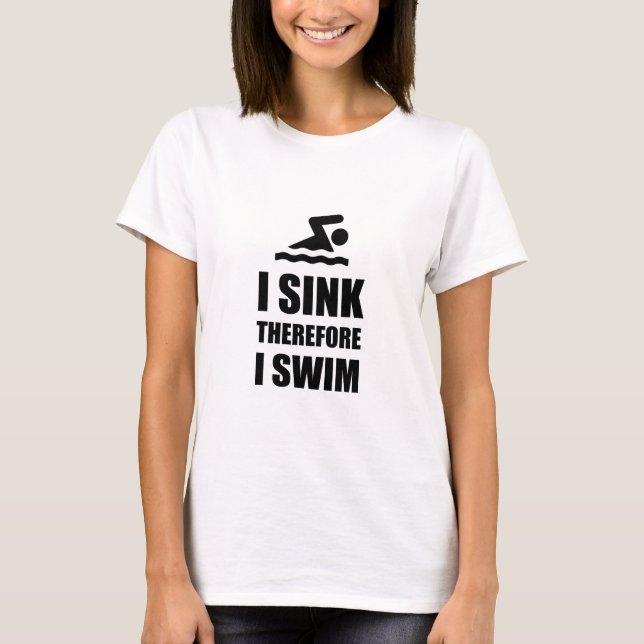Wannen-deshalb Schwimmen T-Shirt (Vorderseite)