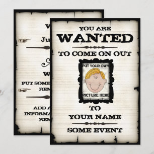 Wanted Poster Event-Einladungen Einladung