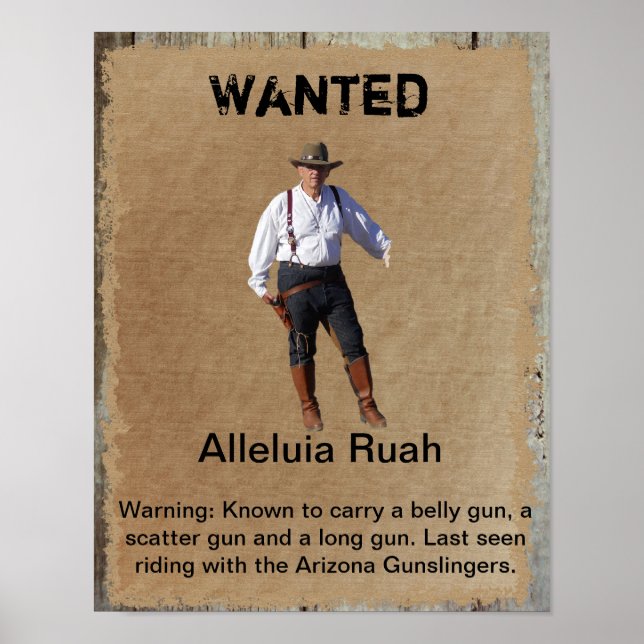 Wanted Poster Gunslinger of West (Vorne)