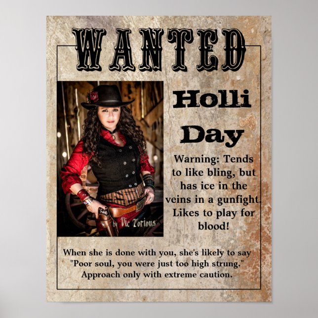 Wanted Poster Holli Day (Vorne)
