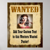 Wanted Poster Old-Time Photo Posters
