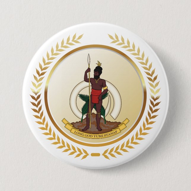 Wanuatu-Wappen Button (Vorderseite)