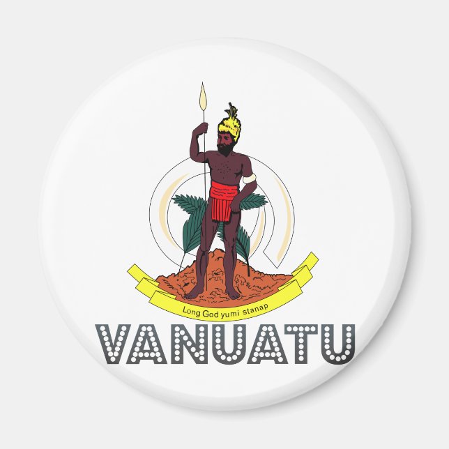 Wanuatu-Wappen Magnet (Vorne)