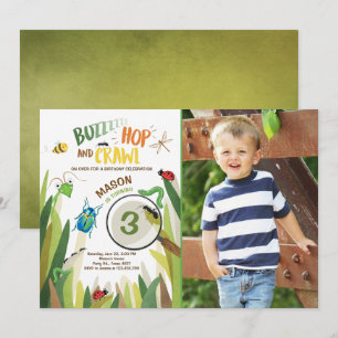 Wanzen-Geburtstags-Einladungs-Insekt hört das Einladung