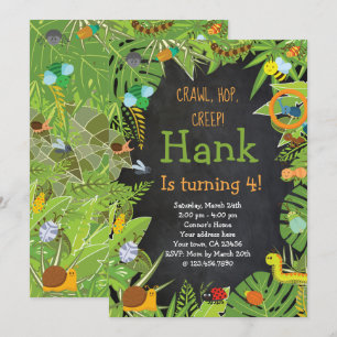 Wanzen-Insekten-Einladung, Tafel Einladung