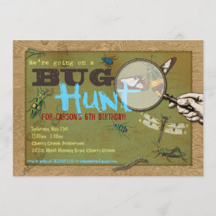 Wanzen-Jagd-Insekten-Foto auf hinterer Party Einladung