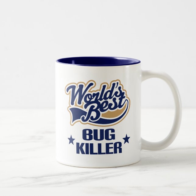 Wanzen-Mörder-Geschenk (Welten am besten) Zweifarbige Tasse (Rechts)