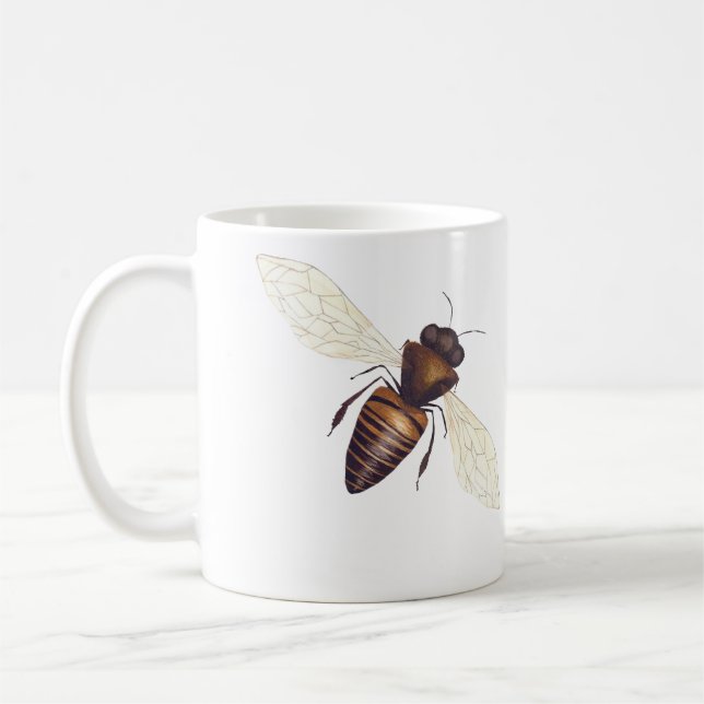 Wanzen-Tasse, Hummel-Biene Kaffeetasse (Links)