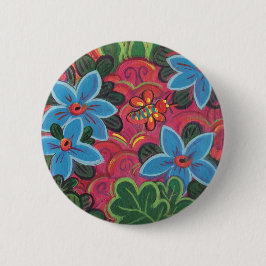 Wanzen-und Blumen-Garten Button