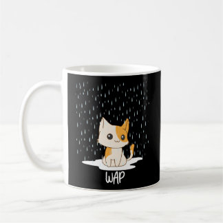 Wap Nasse Pussy Cat in der Regenparodie Kaffeetasse