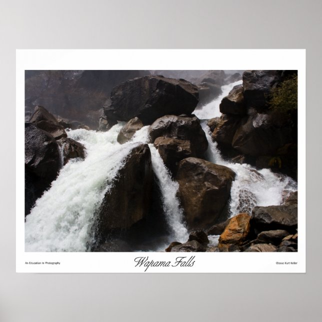 Wapama Falls Prints Postcard Poster (Vorne)