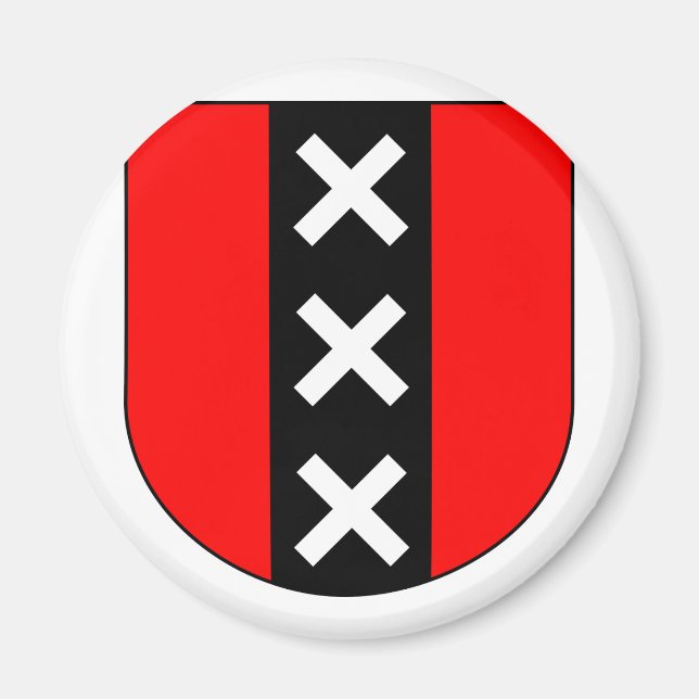 Wapen Amsterdam, Niederlande Magnet (Vorne)