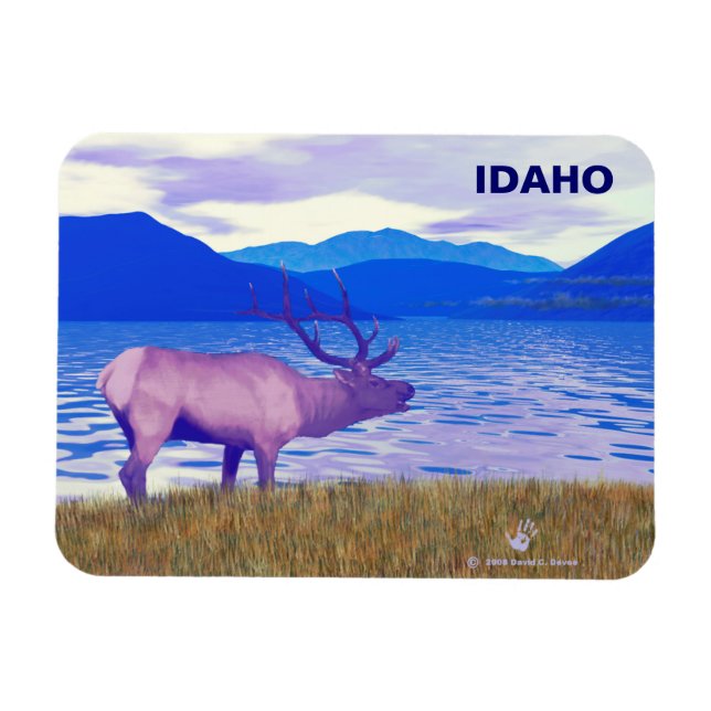 Wapiti (Elk) am See Magnet (Horizontal)