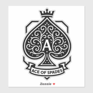 Wappen "Ace of Spades" — Kronleuchter Aufkleber