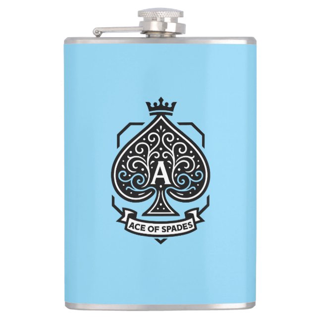 Wappen "Ace of Spades" — Kronleuchter Flachmann (Vorderseite)