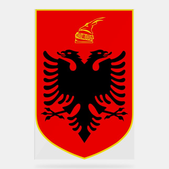 Wappen Albaniens Acrylschild (Vorderseite)