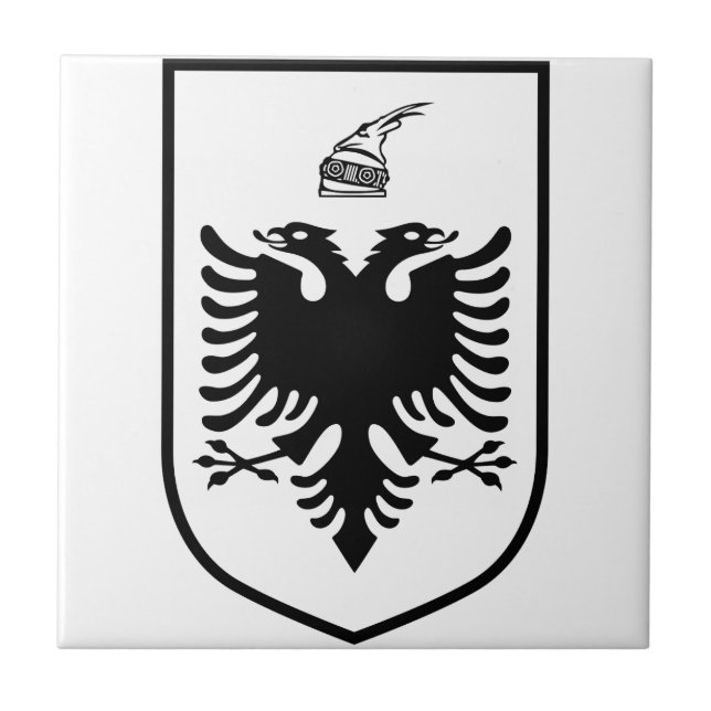 Wappen Albaniens Fliese (Vorderseite)