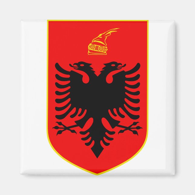 Wappen Albaniens Magnet (Vorne)