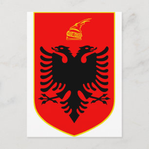 Wappen Albaniens Postkarte