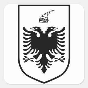 Wappen Albaniens Quadratischer Aufkleber