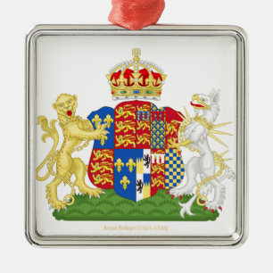Wappen Anne Boleyn Silbernes Ornament