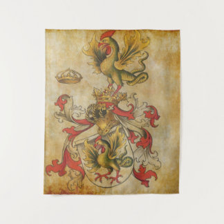 Wappen auf Pergament ver 5 Wandteppich