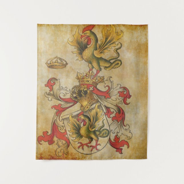 Wappen auf Pergament ver 5 Wandteppich (Vorderseite)