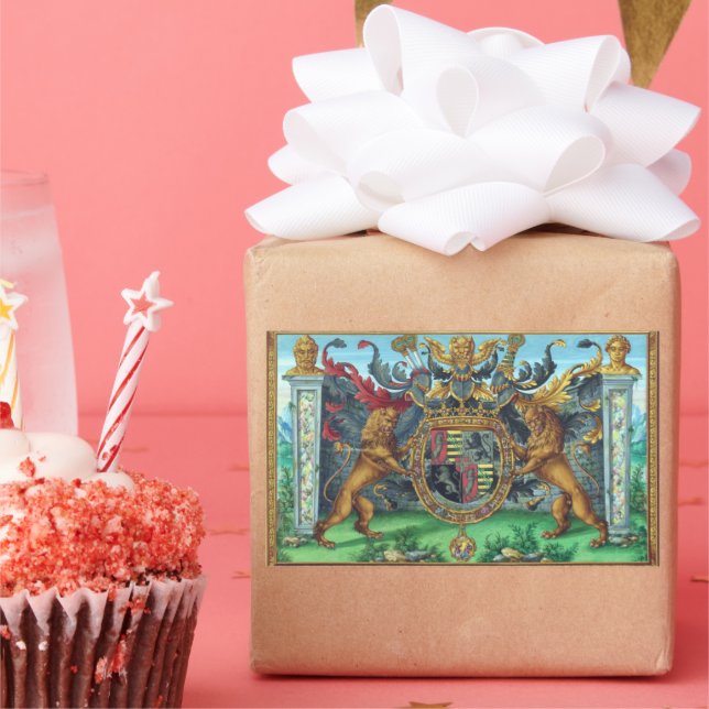 Wappen-Aufkleber Rechteckiger Aufkleber (Party)