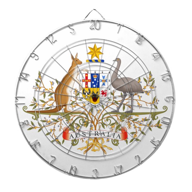 Wappen Australiens Dartscheibe (vorne)
