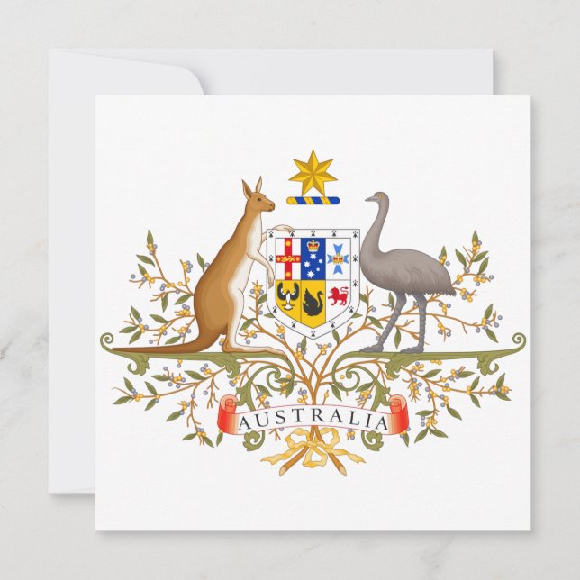 Wappen Australiens Karte (Vorderseite)