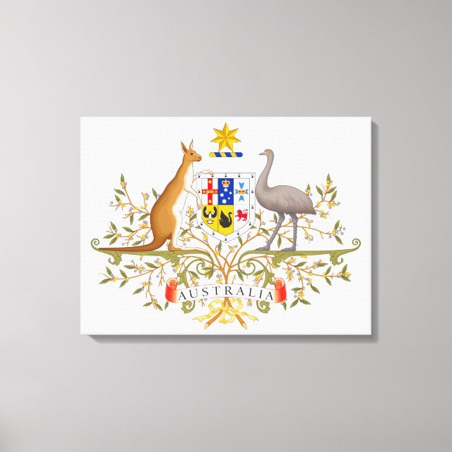 Wappen Australiens Leinwanddruck (Vorderseite)