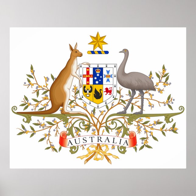 Wappen Australiens Poster (Vorne)