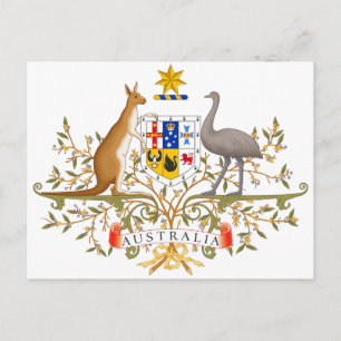 Wappen Australiens Postkarte