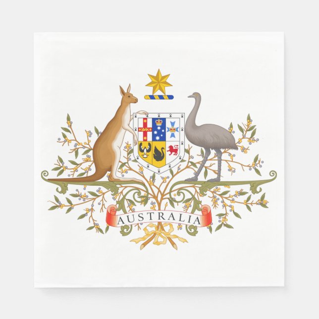 Wappen Australiens Serviette (Vorderseite)