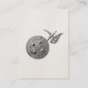 Wappen Axt-Schild-Rüstungs-mittelalterliche Waffe Visitenkarte